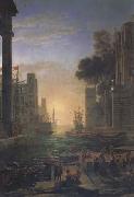 Claude Lorrain, Port of Ostia with the Embarkation of St Paula (mk17)